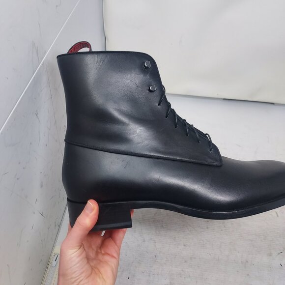 Christian Louboutin MENS Black Leather Lace-Up Ankle Boot - Picture 3 of 12